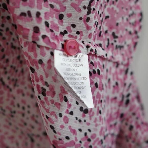 SUNNY LEIGH Petite Pink Polka Dot Blouse - Picture 5 of 5